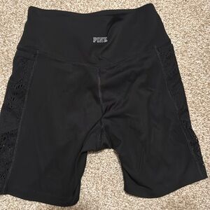 Pink VS Yoga Shorts w/mesh drop-in pockets